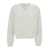 Brunello Cucinelli White Pullover with V Neckline in Open-Work Knit Woman WHITE