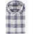 CORNELIANI Standard Collar Tartan Cotton Shirt Blue