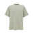 M44 LABEL GROUP Beige T-Shirt with Logo Embroidery and Cut-Out in Cotton Man WHITE