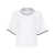 Brunello Cucinelli BRUNELLO CUCINELLI KNITTED TOP WITH CONTRASTING EDGES WHITE