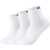 SKECHERS 3PPK Unisex Mesh Ventilation Quarter Socks White