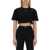 Off-White OFF-WHITE RIBBED CROPPED T-SHIRT BLACK