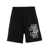 DSQUARED2 Black Bermuda Shorts With Icon Logo Print In Cotton Man BLACK