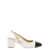 Stuart Weitzman White Slingback With Contrasting Toe In Smooth Leather Woman WHITE