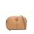 Tory Burch 'McGraw' Beige Crossbody Bag with Double T Detail in Grained Leather Woman BROWN