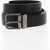 Dolce & Gabbana Solid Color Leather Belt With Silver Buckle 30Mm Black
