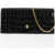 Alexander McQueen Crocodile Effect Leather Wallet With Golden Chain Black