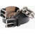Alexander McQueen Leather Double Belt With Chain Detail 25Mm Black