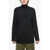 Balenciaga Unisex Oversized Ribbed Jersey Turtleneck With Destroyed Eff Black