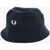 Fred Perry Piquè Cotton Bucket Hat With Embroidered Logo Blue