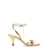 Ferragamo Gold tone Sandals with Chain in Patent Leather Woman GREY
