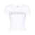 Blumarine Blumarine Logo Ribbed Cotton Cropped T-Shirt WHITE