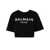 Balmain BALMAIN  PRINTED CROPPED T-SHIRT CLOTHING BLACK