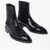 Jil Sander Pointed Leather Chelsea Boots Black