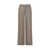 Brunello Cucinelli Brunello Cucinelli Loose Flared Trousers In Sparkling Twill Linen With Monile BROWN