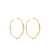 forte_forte Forte_Forte Hoop Earrings 18K Gold Plated Accessories GREY