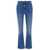 MOTHER 'Dazzler' Light Blue Mid-Waist Five-Pocket Jeans in Cotton Blend Denim Woman BLU