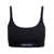 Tom Ford Black Bralette With Contrasting Logo Print In Stretch Modal Woman Black