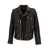 Giorgio Brato Black Zip-Up Biker Jacket in Smooth Leather Man BLACK