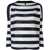 DANIELA GREGIS Daniela Gregis Striped Cotton Boat Neck Sweater BLUE