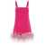Pinko Mini Pink Dress with Tonal Feathers Trim in Tech Fabric Woman PINK