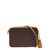 Michael Kors 'Jet Set Medium' Brown Shoulder Bag with All-Over Logo and Tassel in Canvas Woman BROWN