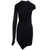 Balenciaga Black Mini One-Shoulder Dress with Asymmetric Motif in Viscose Woman BLACK