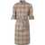Burberry BURBERRY Check motif cotton chemisier dress Beige