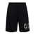 M44 LABEL GROUP Black Shorts with Logo Print in Cotton Man BLACK