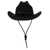 RUSLAN BAGINSKIY Black Cowboy Hat with Logo Patch in Felt Woman BLACK