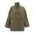 Ganni Green Quilted Jacket with High Neck and Buttons in Recycled Polyamide Woman GREEN