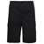 Kenzo Black Cargo Shorts with Logo Patch in Cotton Man BLACK