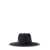 RUSLAN BAGINSKIY Black Fedora Hat With Rb Embroidery In Felt Woman BLACK