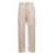 Dolce & Gabbana Cream Whie Wide-Leg Jeans with Logo Plaque in Cotton Denim Man Beige