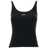 Off-White Black Ribbed Tank Top With Contrasting Logo Embroidery In Stretch Cotton Woman BLACK