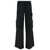 Off-White Black Low-Waisted Cargo Pants in Acetate Blend Woman BLACK