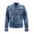 DSQUARED2 'Dan' Light Blue Jacket with Rips and Paint Stains in Stretch Denim Man BLU