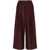 forte_forte FORTE_FORTE CHIC TAFFETTAS PALAZZO PANTS CLOTHING BROWN