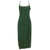 JACQUEMUS 'La Robe Notte' Midi Green Dress with Logo Detail and Split in Viscose Blend Woman GREEN