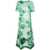 F.R.S. - FOR RESTLESS SLEEPERS F.R.S. - FOR RESTLESS SLEEPERS Printed silk long dress GREEN