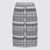 Thom Browne Thom Browne Pale Grey Virgin Wool And Mohair Blend Check Print Skirt PALE GREY