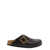 Birkenstock 'Boston Bold' Black Mules with Maxi Buckle in Leather Man BLACK