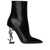 Saint Laurent SAINT LAURENT Opyum leather heel ankle boots BLACK