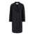 Harris Wharf London LONDON Black Double-Breasted Coat With Dropped Shoulders In Wool Woman Black