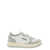 AUTRY 'Medalist' White And Grey Low Top Sneakers With Logo Detail In Leather Man GREY