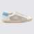 Golden Goose Golden Goose White And Turquoise Leather Super Star Sneakers WHITE/TURQUOISE