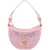 Versace Repeat Mini Hobo Bag With Crystals PALE PINK VERSACE GOLD