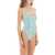Versace Allover One-Piece Swimwear TURQUOISE AVORY