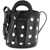 Marni Patent Leather Tropicalia Bucket Bag With Polka-Dot Pattern BLACK LILY WHITE