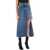 Alexander McQueen Denim Skirt With Cut Out BLUE STONE WASH